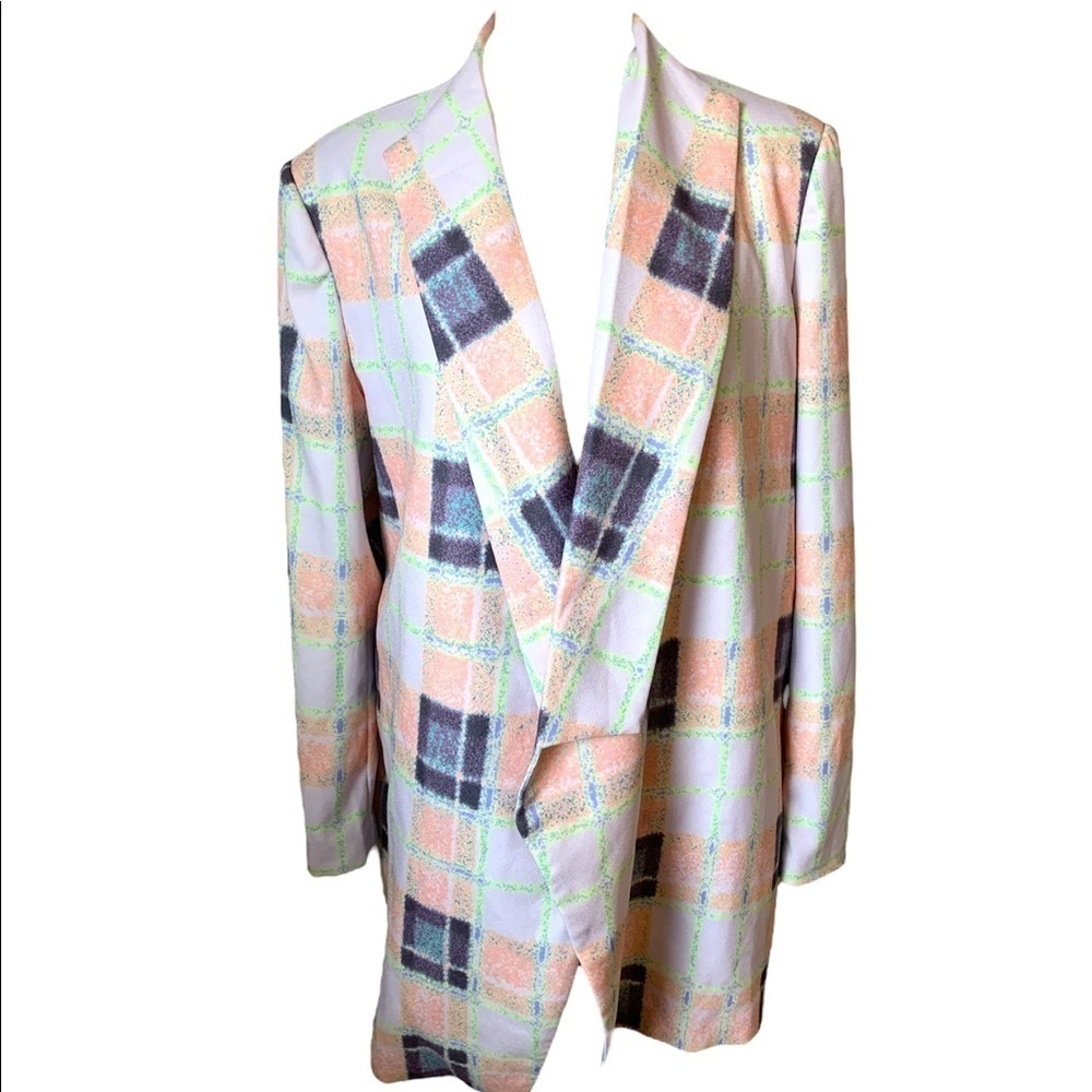 Finders Keepers Plaid Blazer Multi Colored Size Large